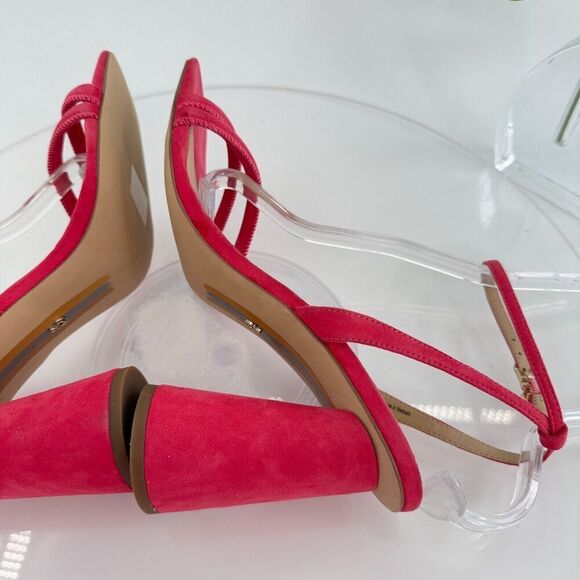 Sam Edelman Womens Kia Sandals Block Heel Strappy Pink Suede Square Toe Size 10 - Picture 10 of 16